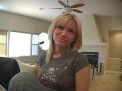 RelaXXX presents: Cute girl in jeans sings for the camera