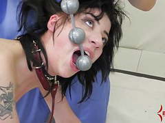 RelaXXX presents: Young goth girls gets rough anal punishment with lots of atm
