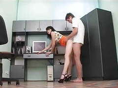 RelaXXX presents: Secretary with sexy legs gets a creampie