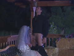 RelaXXX presents: The ebony bride with firm body takes the most cum on her
