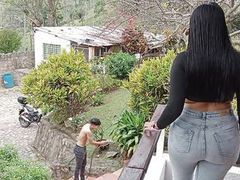 RelaXXX presents: Horny gardener fucks the latina samantha's pussy - porn in spanish