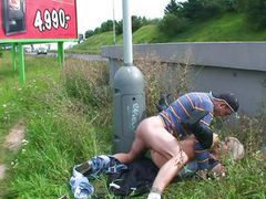 RelaXXX presents: Small titted chick getting a big load of cum on her beautiful face