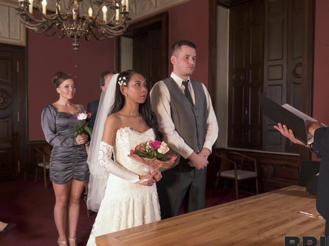 RelaXXX presents: Hot ass bride killa raketa drops her panties to ride a hard dick