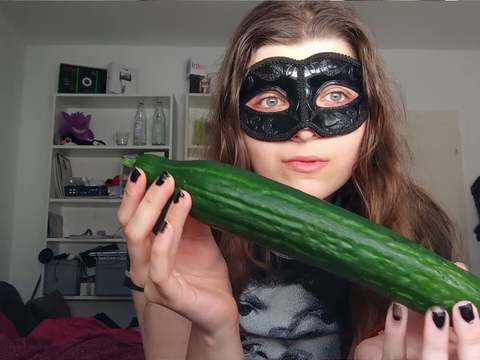 RelaXXX presents: 18yo teen fucks huge cucumber!!!  small tits, shy teeny, perfect body  amateur teen