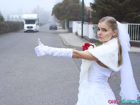 RelaXXX presents: Shock content sexy bride fucks random van driver on marriage day