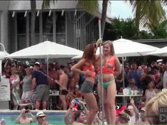 RelaXXX presents: Topless dancing amateurs at a pool party