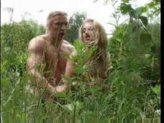 RelaXXX presents: Blonde fucked by a crew of rubber wearing people