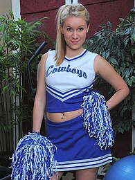 RelaXXX presents: Cheerleader Kristi Kay drops pompoms and gets naked