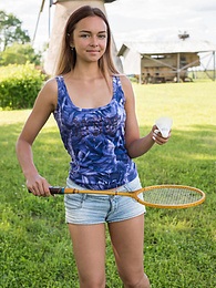 RelaXXX presents: This hot busty babe shows every inch of her perfect body in the park with a great smile