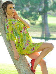 RelaXXX presents: Beautiful american cutie Malena Morgan flaunts her sexy butt and plays with a vibrator outdoors