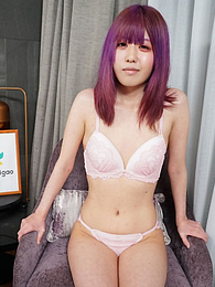 RelaXXX presents: Asian girl Shiori Fujimori displays her petite tiny tits and unveils her complete nakedness in a solo